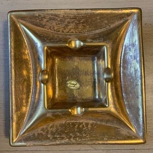 Mid Century Stangl 22 Kt. Granada Gold Ashtray